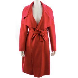 COACH PINK WOOL BELTED COAT SIZE 6 NEW